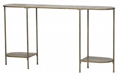 CONSOL TABLE METAL ANTIQUE BRASS - CONSOLES, DESKS